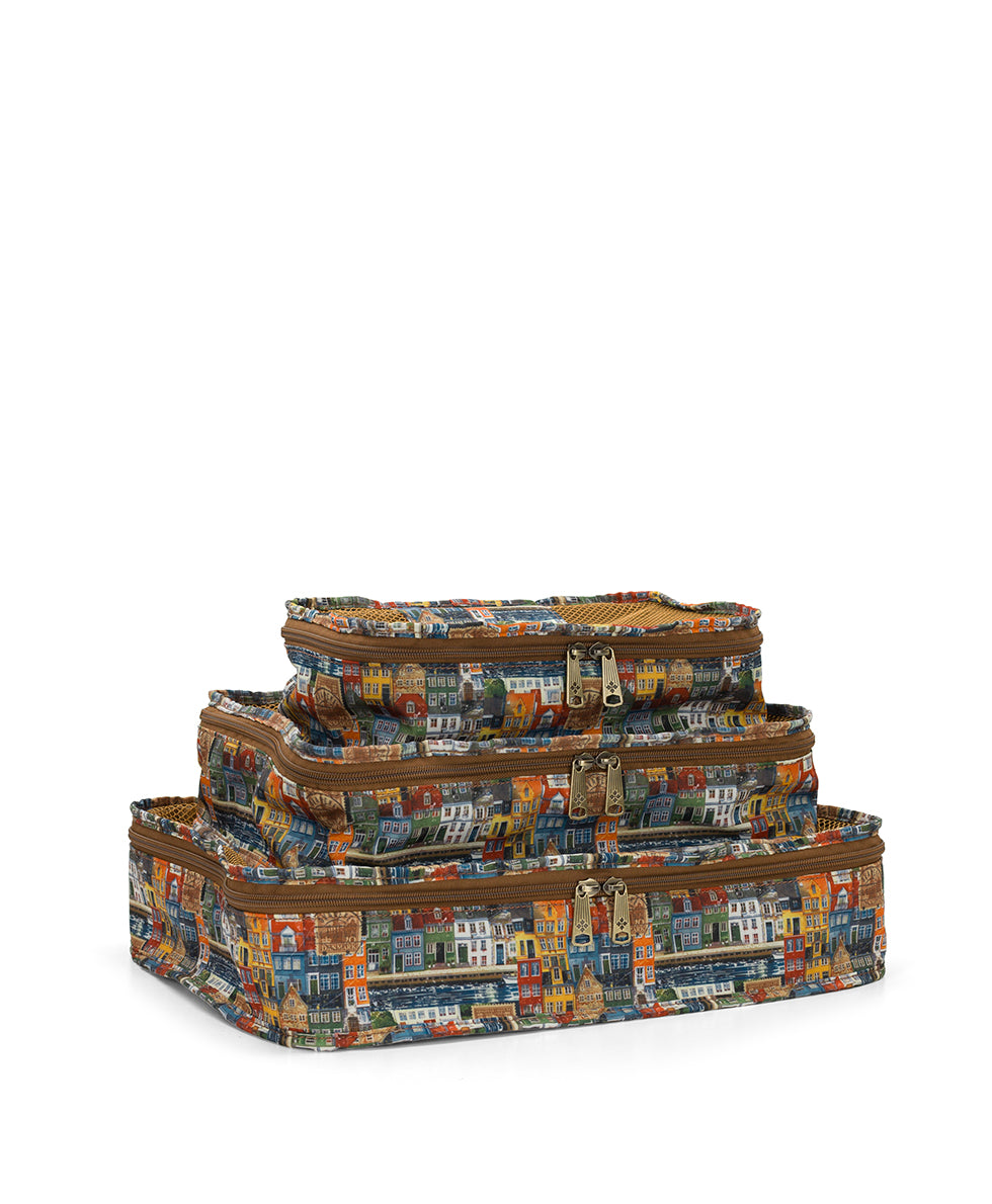 5 Piece Travel Cubes | Homes Along The Coast of Bergen | Homes Along The Coast Of Bergen