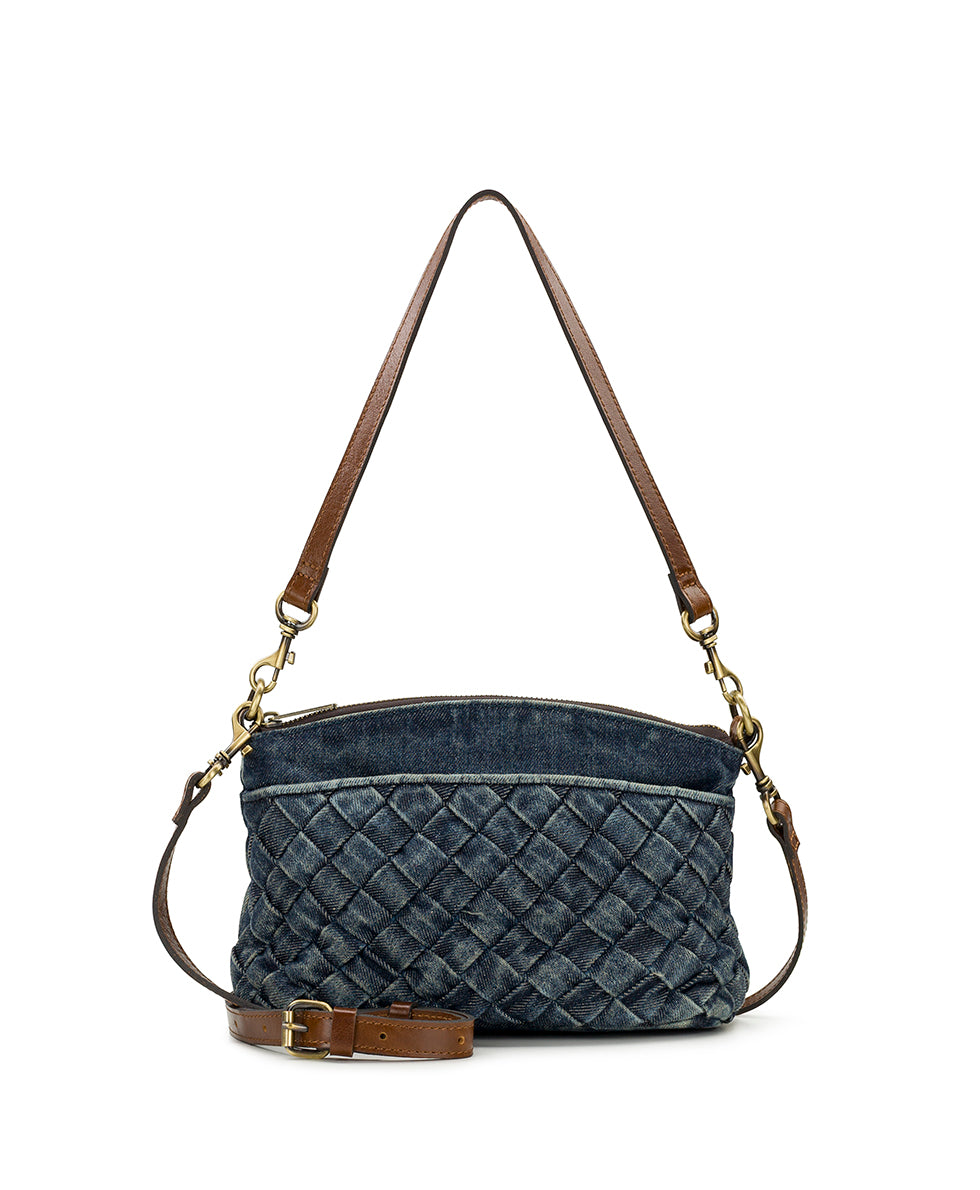 Arlee Crossbody - Washed Woven Denim