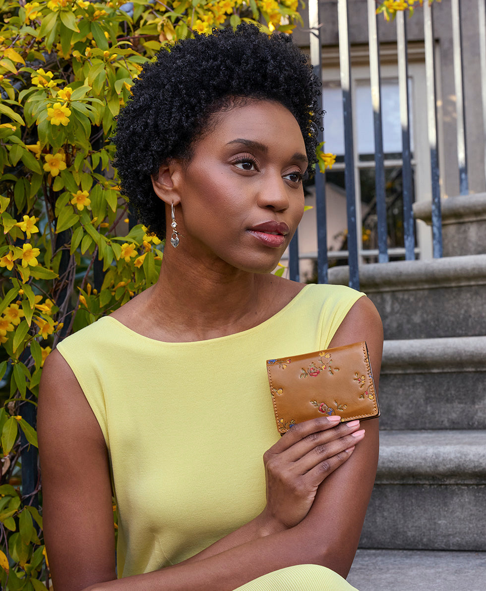 Annecy Wallet - Fleur de Jardin Embossed