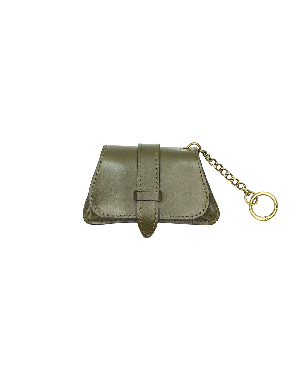 Anya Satchel With Hang Off | Suede Leather | Olive
