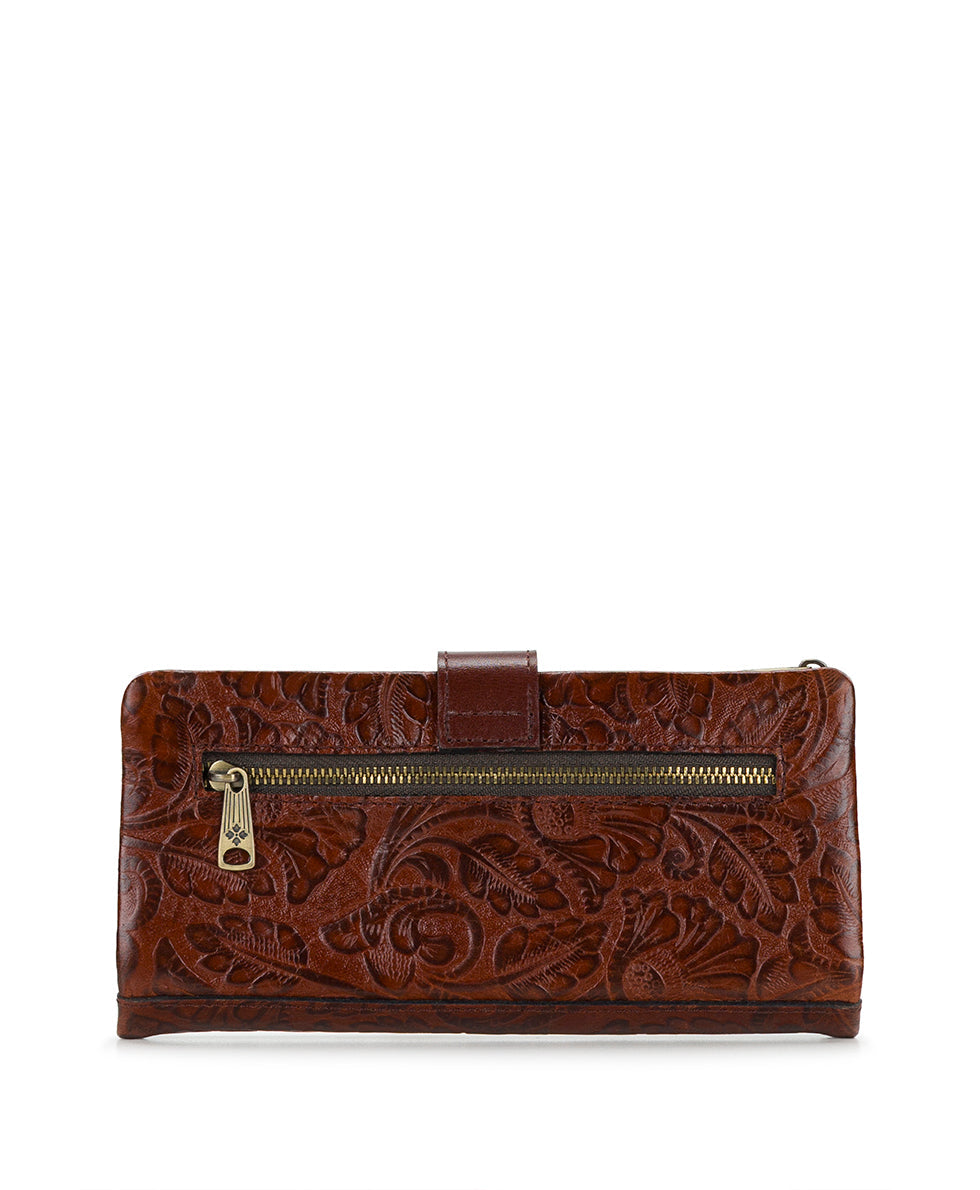 Annesley Wristlet | Brazilian Supple Tooled | Cognac