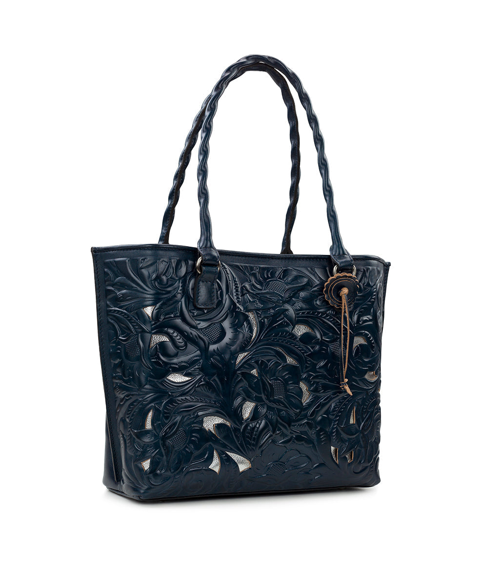 Adeline Tote - Burnished Cutout Tooled